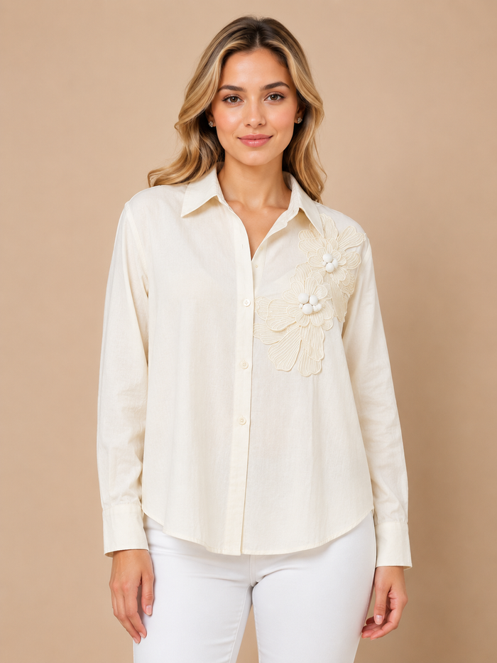 Bloom White Grace Shirt Front