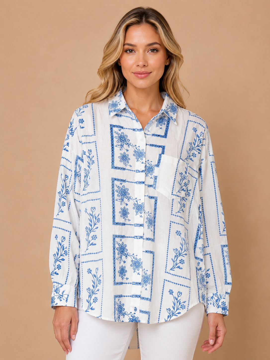 Azure Blue Garden Shirt view layout card 1