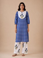 Indigo Check Kurta Palazzo Set crop asset thumbnail