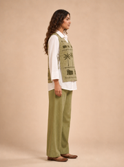 Olive Heritage Layered Co-ord Set