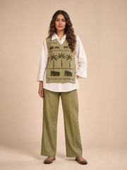 Olive Heritage Layered Co-ord Set
