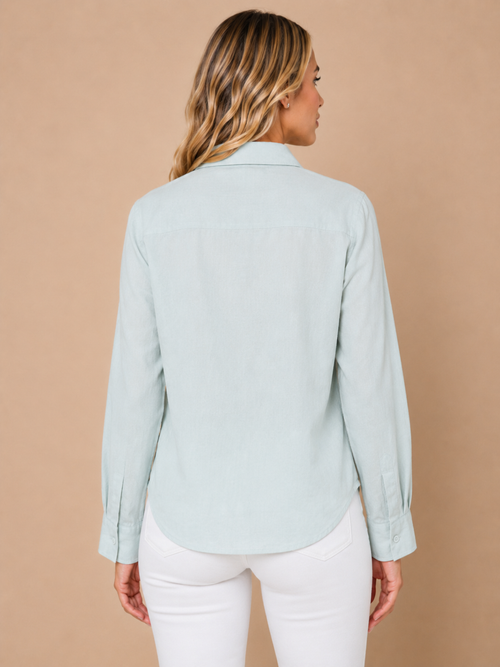 Luna bloom blue shirt