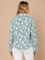 Stripe Floral Embroidered Shirt green crop asset thumbnail