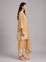 Beige Embroidered Kurta Set with Dupatta crop asset thumbnail