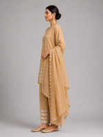 Beige Embroidered Kurta Set with Dupatta crop asset thumbnail