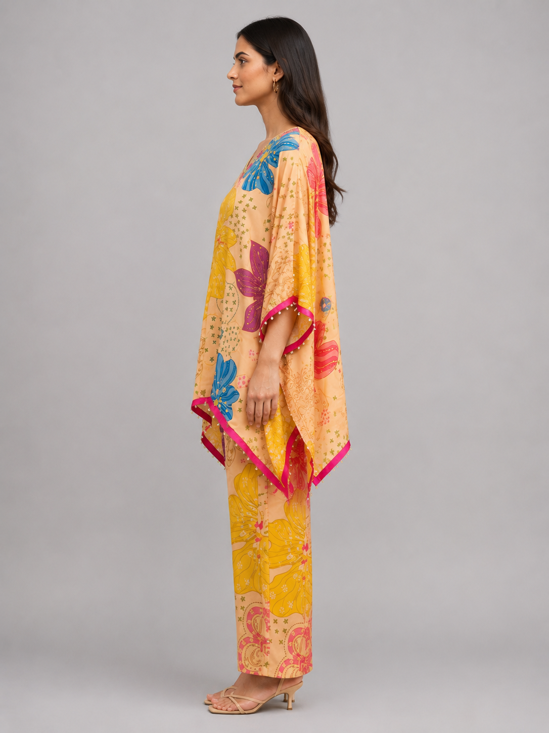 Floral Kaftan Co-ord Set view layout card 3