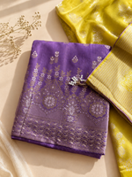 Lavender Zari Bloom semi stitched crop asset thumbnail