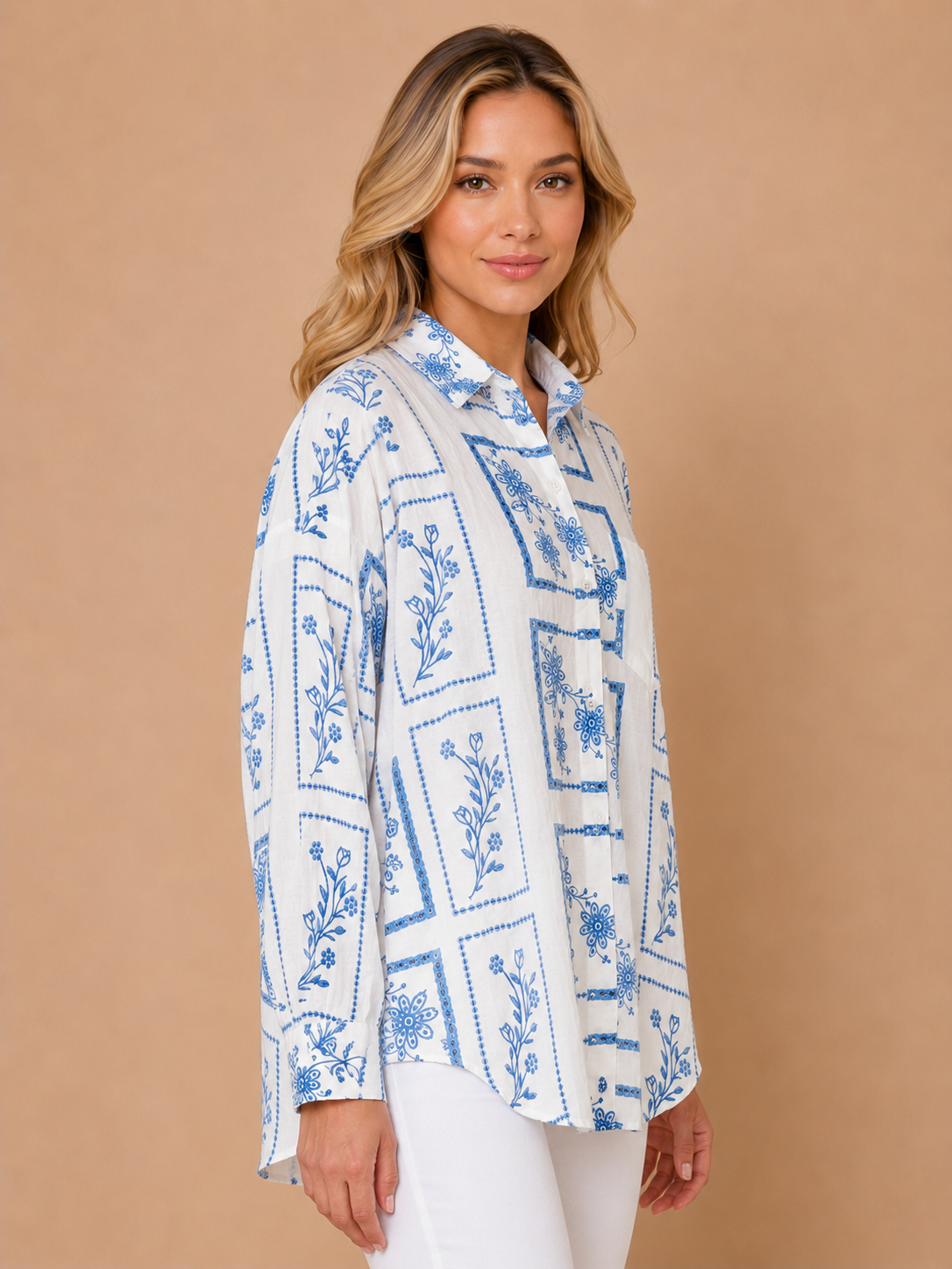 Azure Blue Garden Shirt view layout card 3