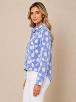 Stripe Floral Embroidered Shirt crop asset thumbnail